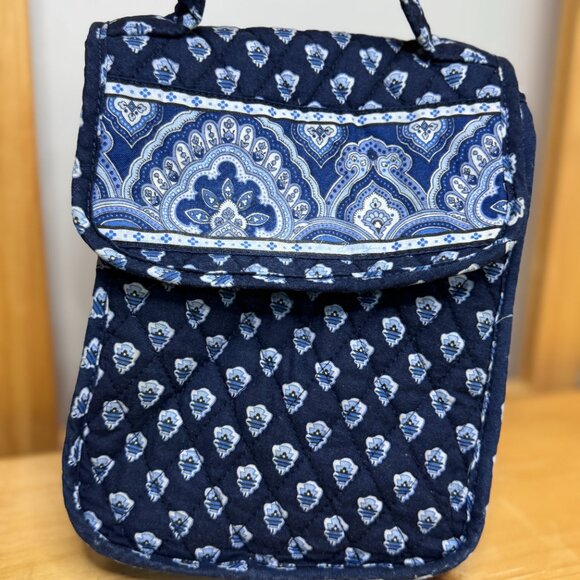 Vera Bradley Quilted Lunch Box – Retired Navy Blue Floral Paisley Print - Picture 3 of 9